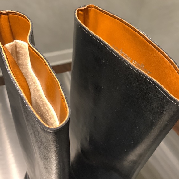 Andrew Geller Black Fleece Lined Boots Size 9 - Picture 3 of 12